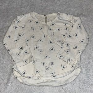 Rylee + crew printed cream color long sleeve top 6-12 months